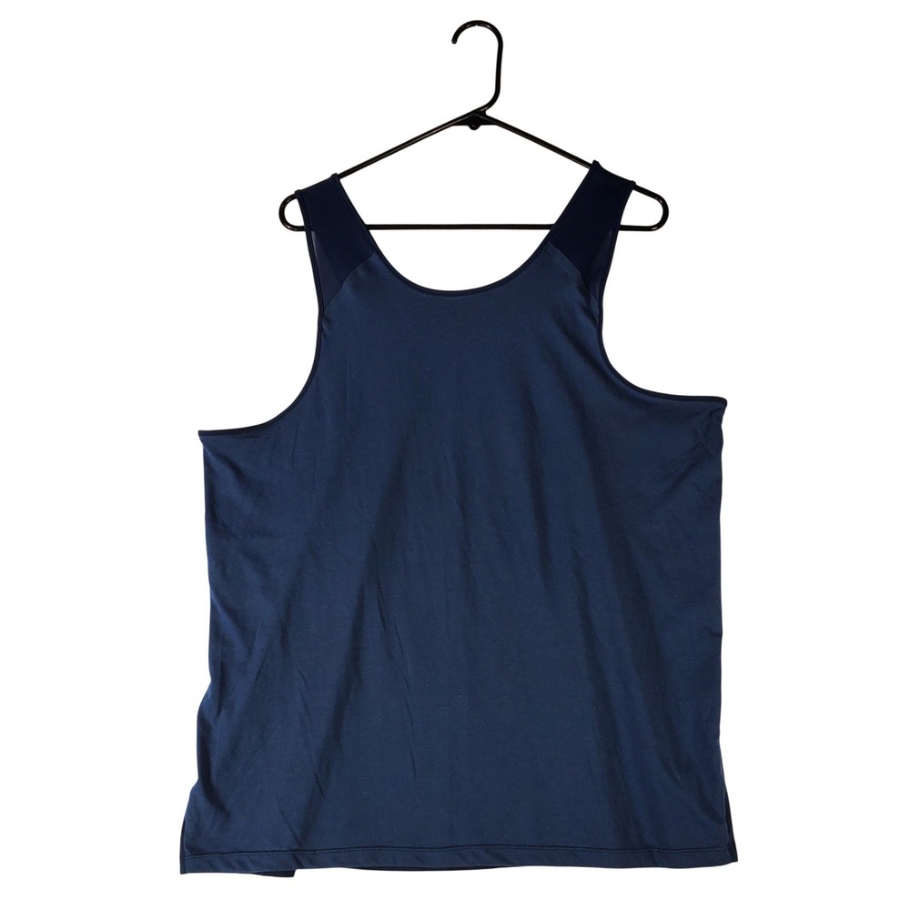 Avia Womens XXL Blue Mesh Back Activewear Tank Top Athletic Gym Shirt 20